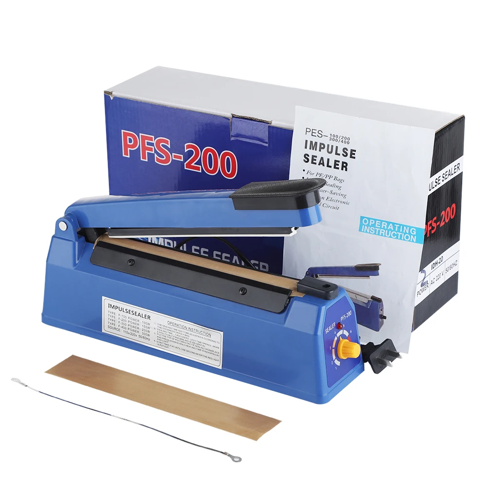 Sealing Machine Electric Heat Sealer Hand Press Vacuum Food Plastic Bag Bobo Ballons Impulse Fast Heat Sealer Packaging Machine 6