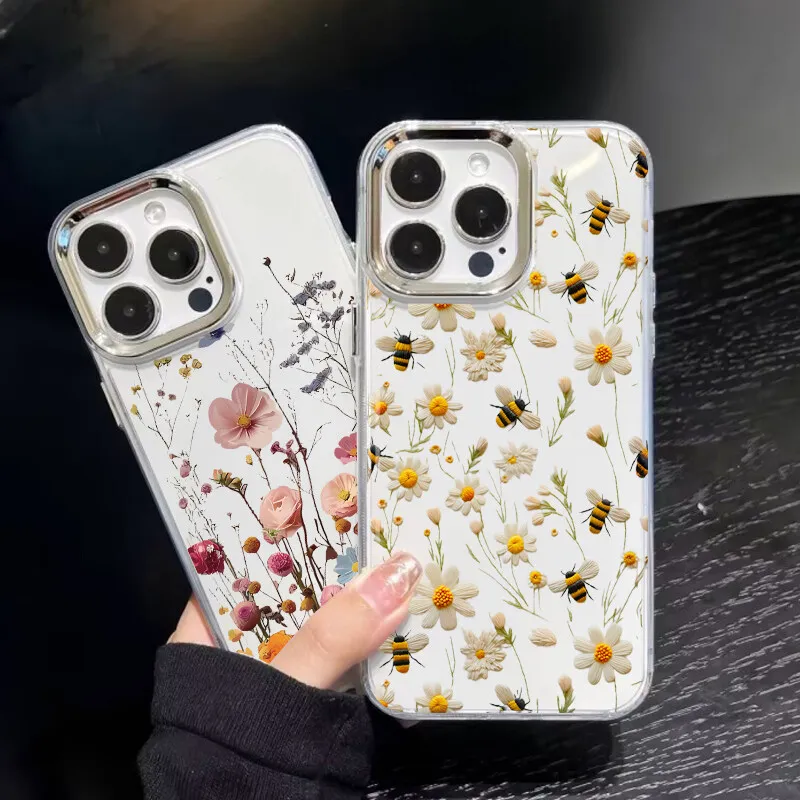 Daisy Flowers Cherry Pattern Phone Case Cover