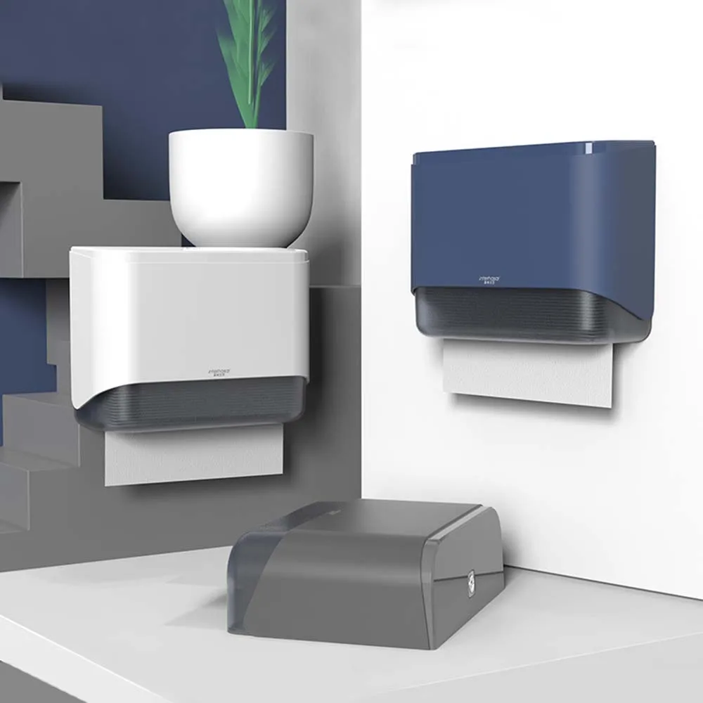 Toilet Tissue Box,waterproof Toilet Wall Hanging Pumping Paper Box, clean and tidy,No punching 2