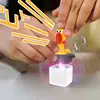 Creative keyboard keychain Chicken keycap Keychain with Sound and Light Button Sensory Toy Stress Relief Pendant for Kids Adults 4