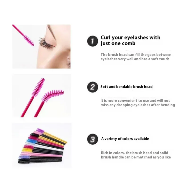 Eyelash Brushes Reusable Mascara Wands Applicator Spoolers for False EyeLashes Extension Women Lashes Cosmetic Supplies