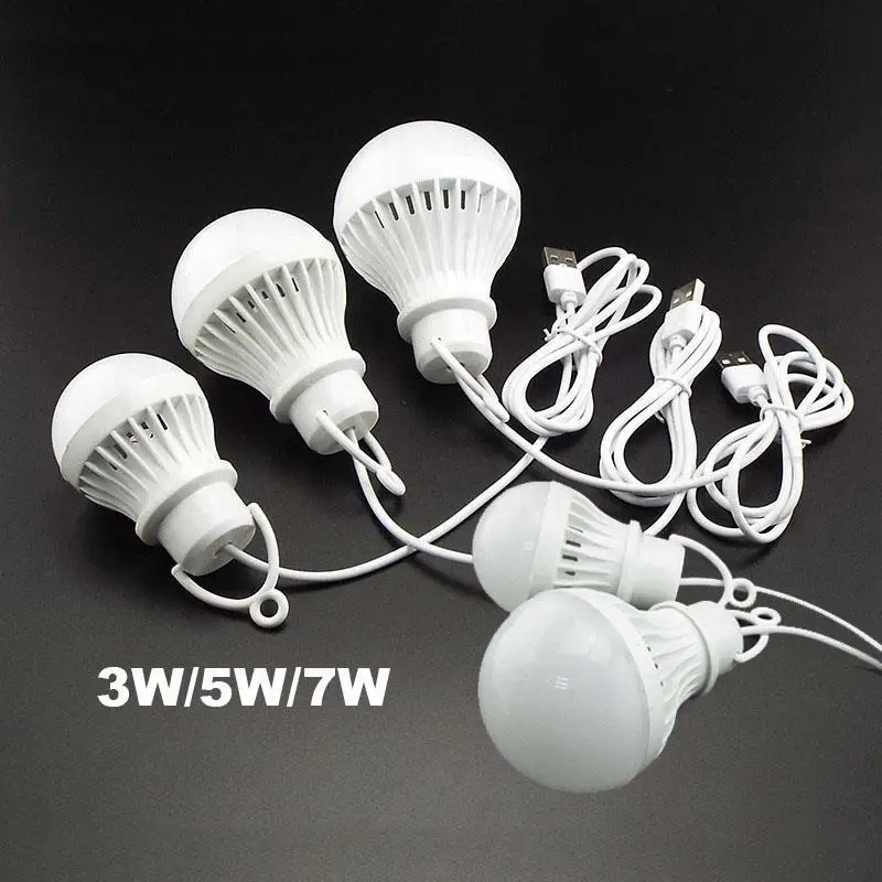 5V USB Power Portable Camping Lamp Lantern Mini LED Bulb Book Light Reading Study Table Outdoor
