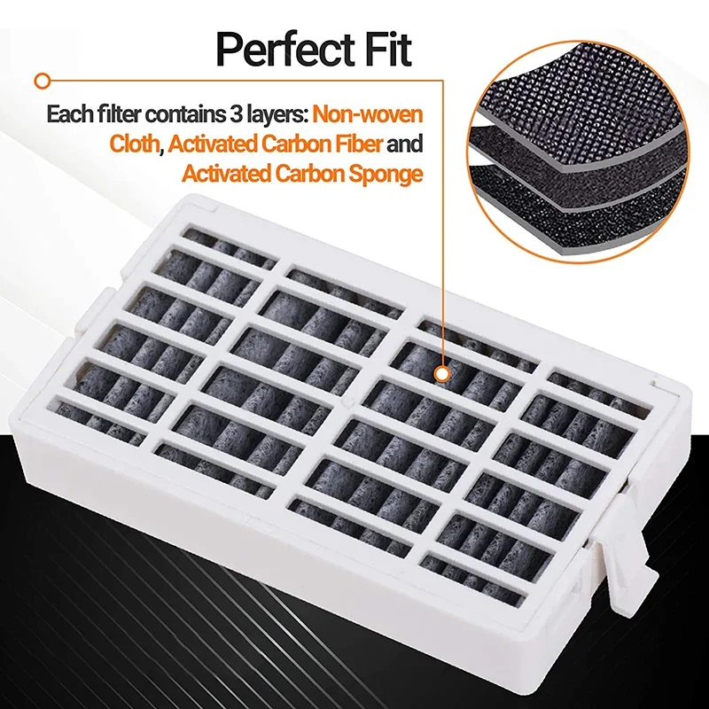 6pcs Air Fresh Filter For Whirlpool W10311524 AIR1 W10315189 W10335147 Refrigerator Deodorization Activated Carbon Filter Parts 6