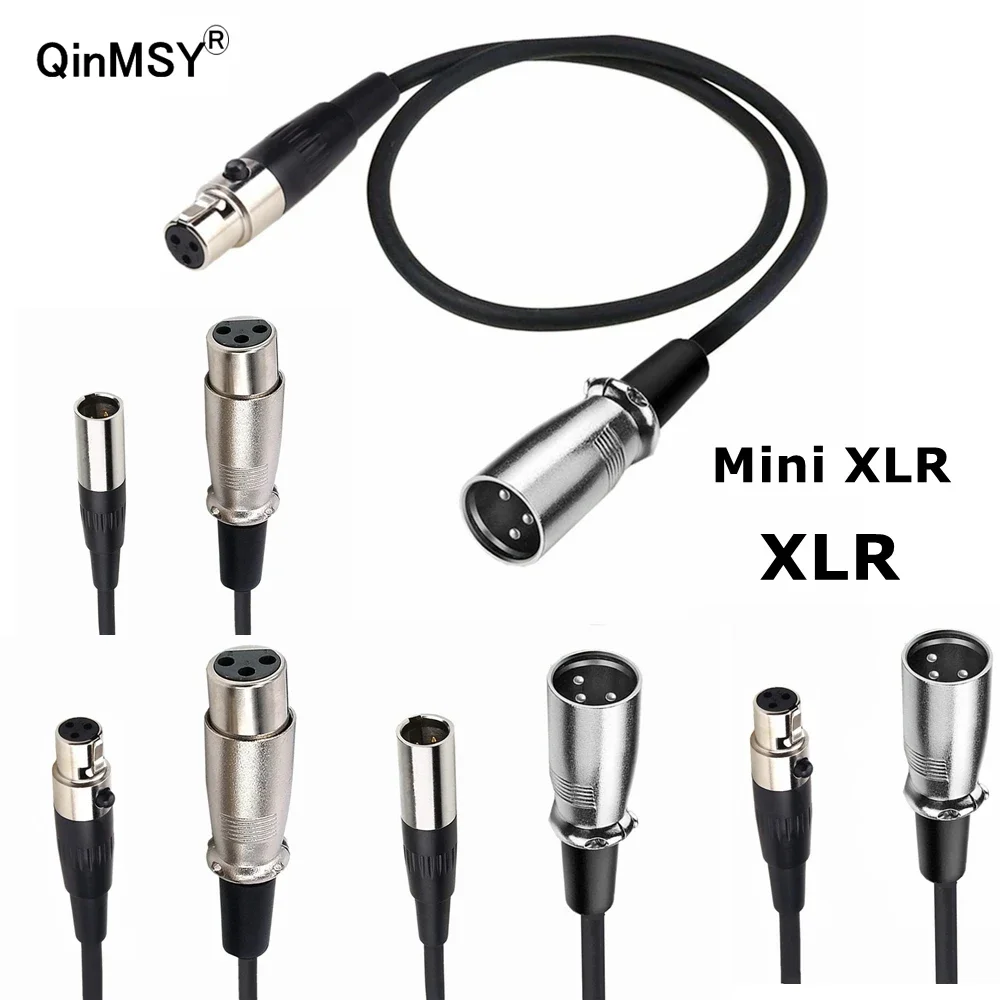 Cavo Audio Mini Xlr Maschio A Xlr Femmina Per Pocket Cinema 4K 6K Camera 0.5M 1.5M Nero Dispositivo Intelligente Connettori Per Cavi Digitali