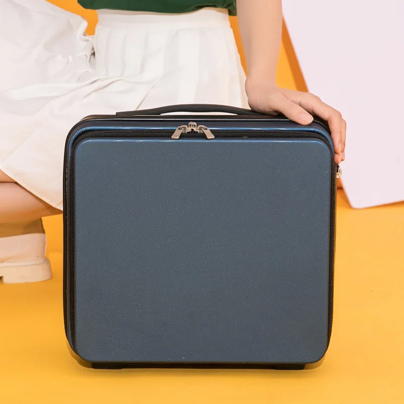 

Student luggage lightweight small boarding trolley female password travel case 18 inch mini leather suitcase luggage