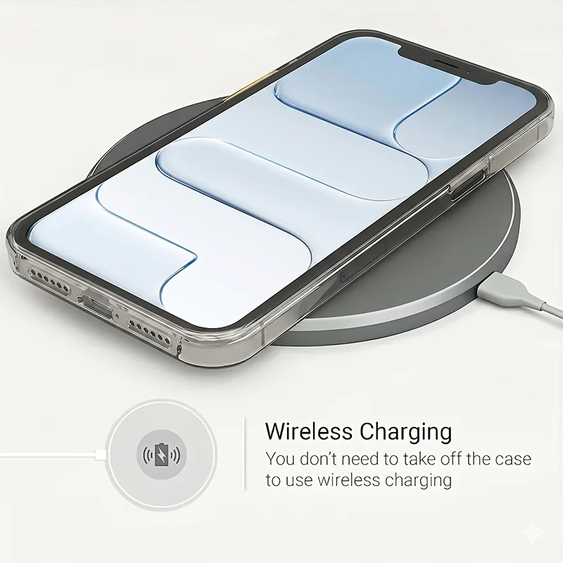 360° Full-Cover Crystal Clear Case with Built-in Screen Protector
