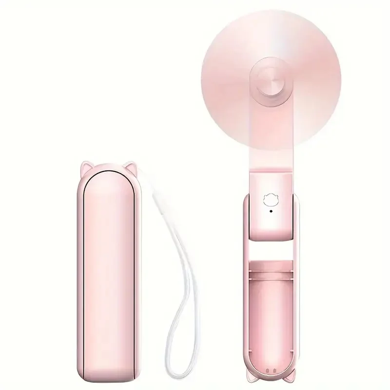 Portable Mini Fan, USB Rechargeable, 3-speed Adjustable, Foldable Handheld Fan, Suitable for Women, Travel, Outdoor Use 1