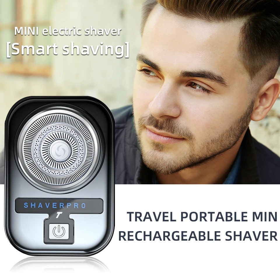 Mini Barba Barbeador, Navalha De Viagem Recarregável,