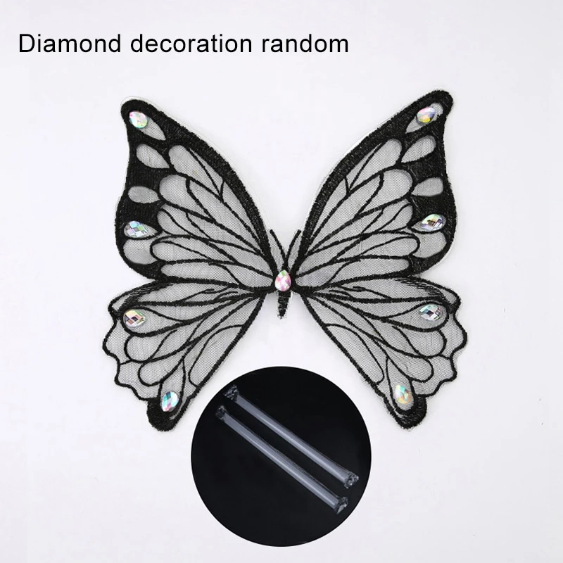 Description Picture 4 of itemButterfly Cake Toppers Black White Mesh Embroidery Lace Cake Bouquet Decor Supplies for Wedding Birthday Party Decor DIY