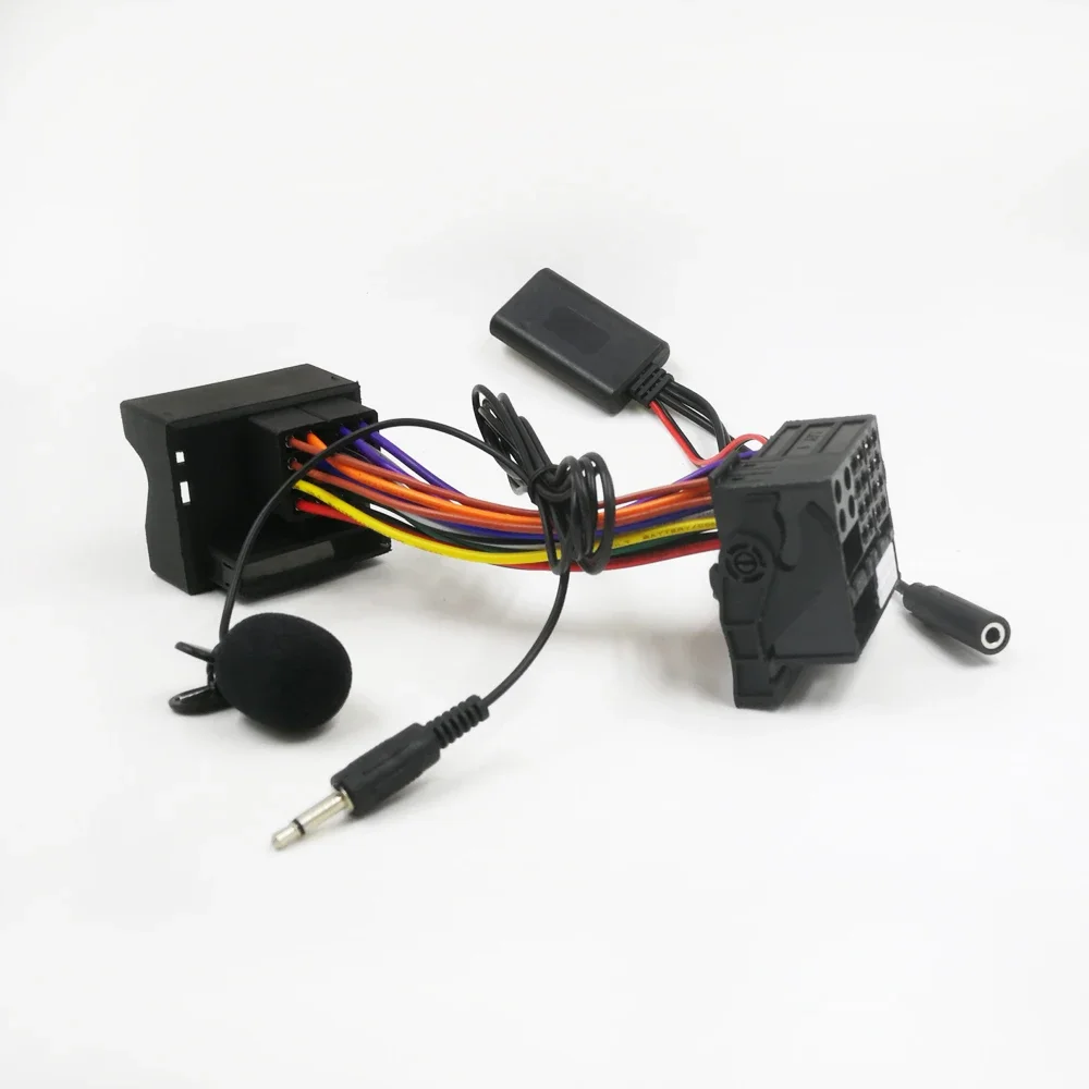 Bluetooth AUX Audio Cable ISO Adaper Microphone Handsfree For BMW E60 04-10 E63 E64 E61 Mini Navi Radio Stereo