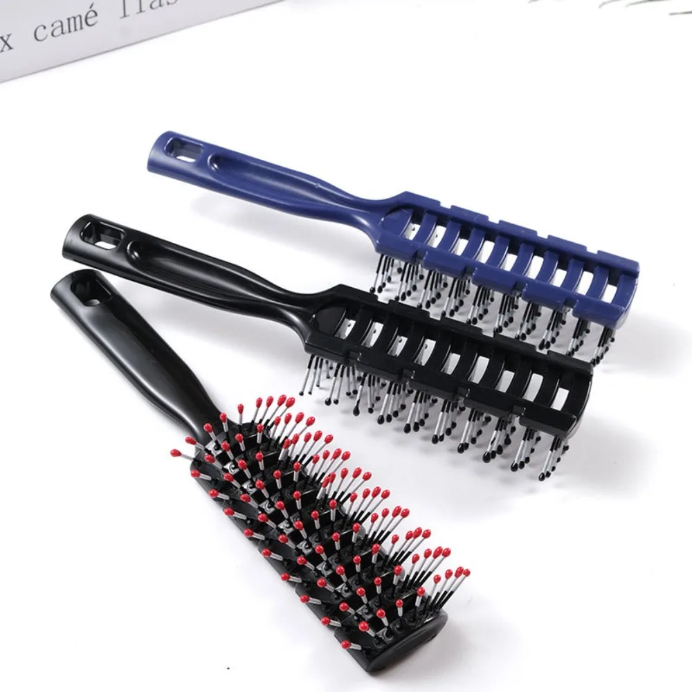 Professional Detangling Vent Brush Anti-static Plastic Curling Hairbrush Durable Anti-slip Massage Ribs Hair Comb Barber