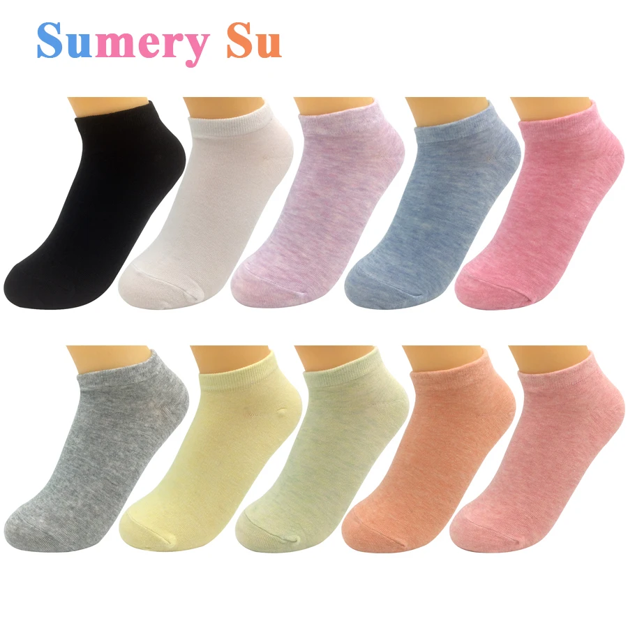 Lot De 5 Paires De Chaussettes Blanches Mignonnes Pour Femme