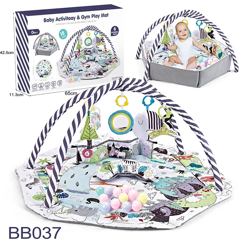 Hot Selling Multifunctional Baby Fence Crawling Mat Game Blanket Newborn Toys Fitness Stand Game Pad