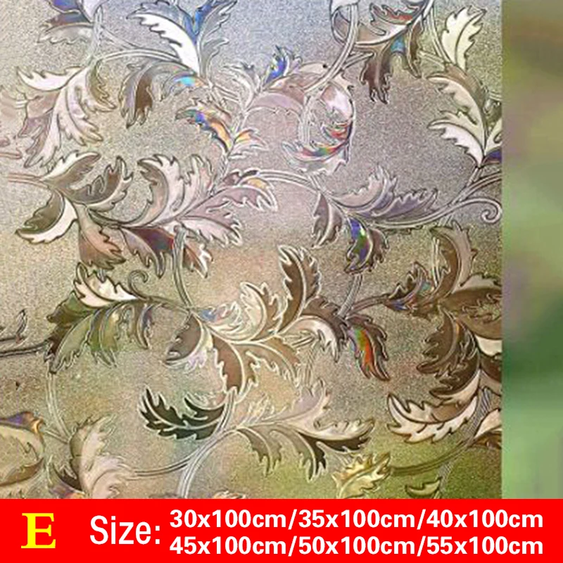 thumbnail image 1 of Película para ventana de adsorción 3D estática sin pegamento autoadhesiva de PVC de 30-55 x 100 cm, pegatinas anti-UV que bloquean la privacidad y son impermeables, 1 of 5