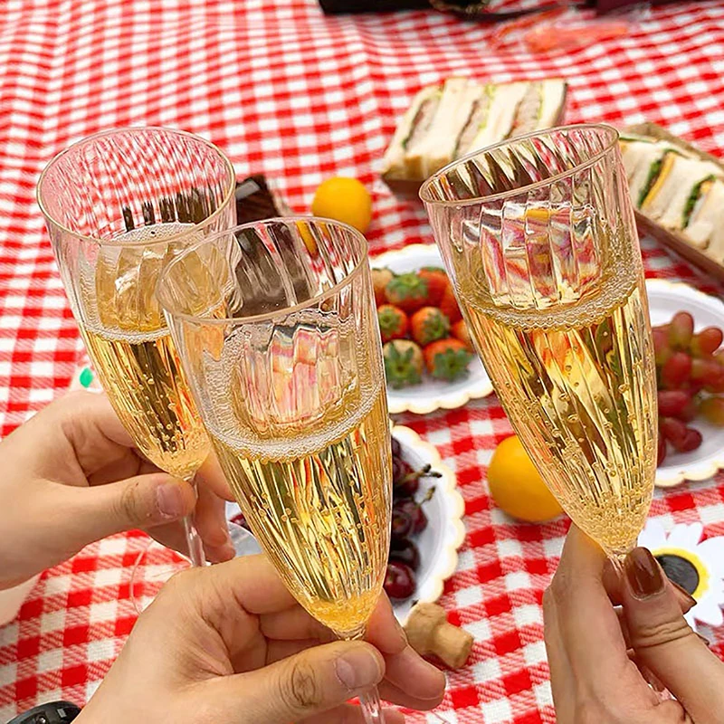 Flûtes à Champagne En Plastique Réutilisables - Lot De 36, 160 Ml, Transparentes, Empilables, Pour Mariage, Fête, Pique-nique