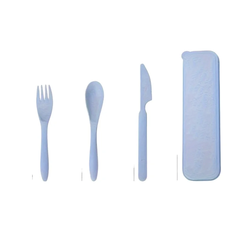 3In1 Portable Cutlery Set Reusable Home Travel Utensil Set Fork Spoon Knife with Box Dinnerware Picnic Camping Tableware