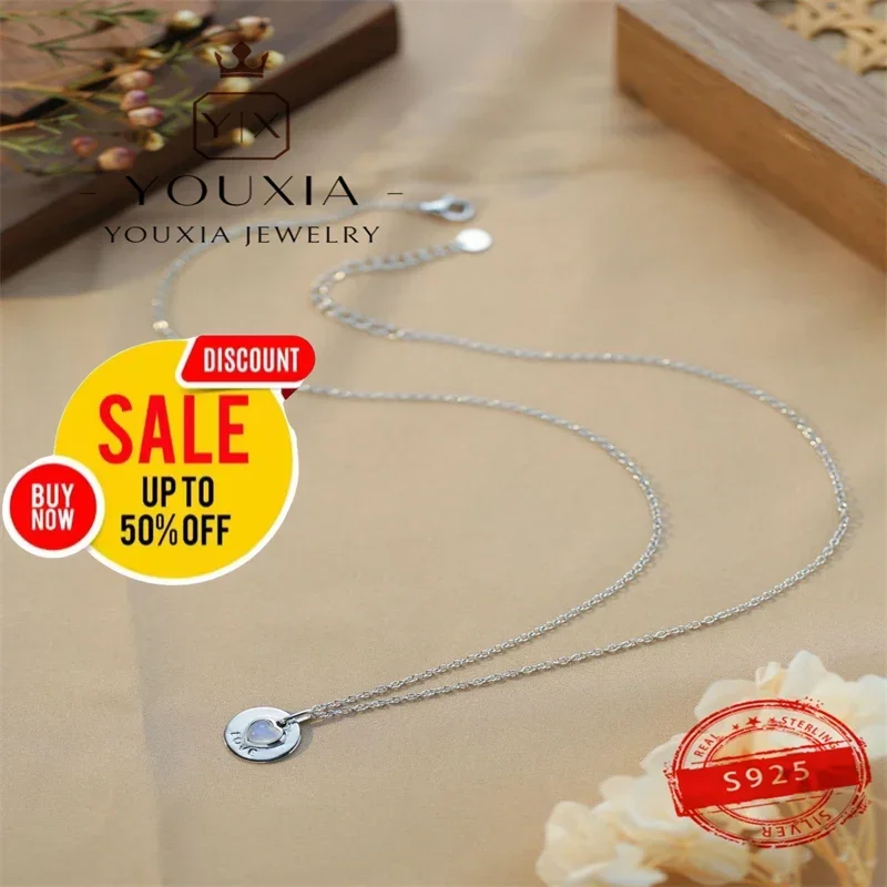 European and American style simple design party fashion 925 silver jewelry ladies high-end jewelry necklace