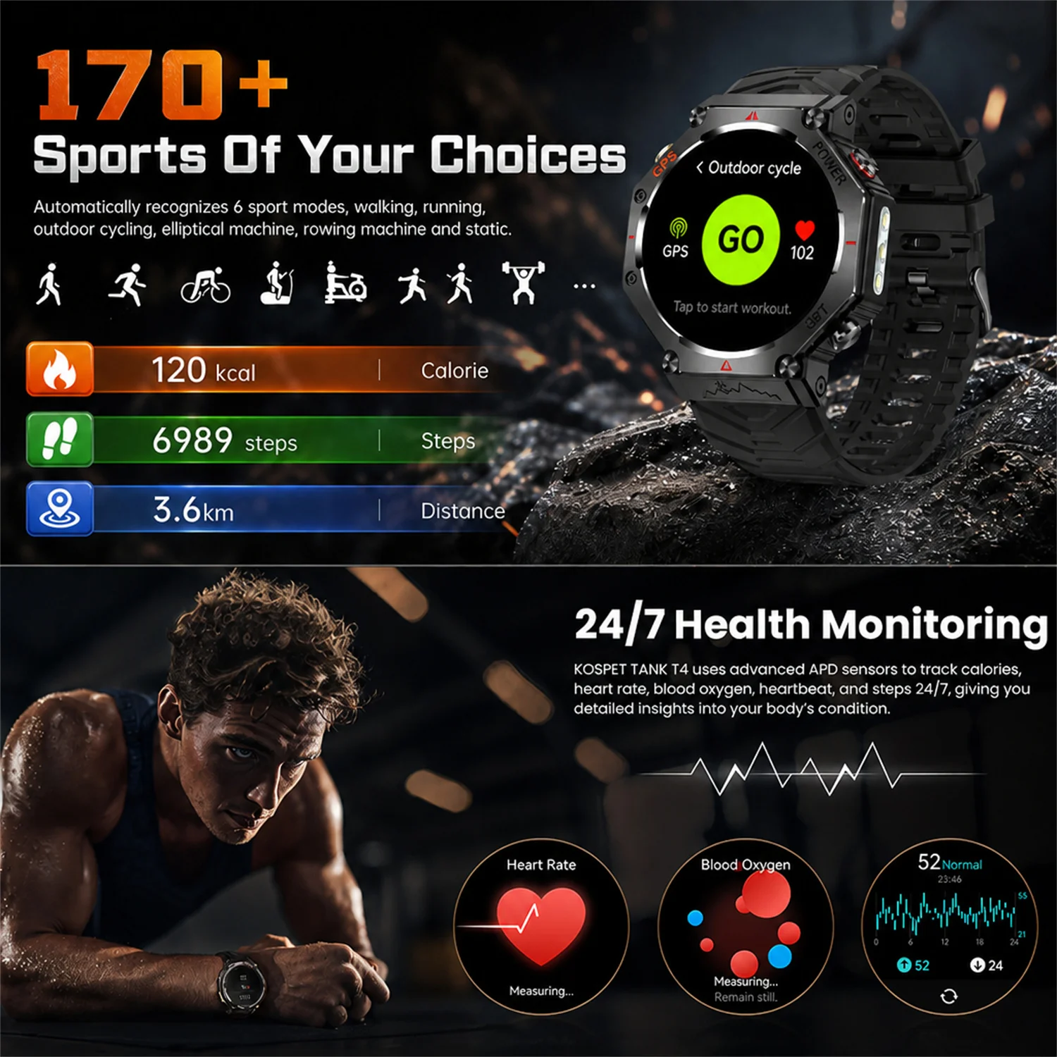 T-Rex Military Smartwatch 5
