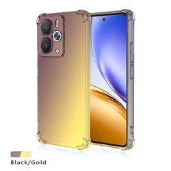 Gradient TPU Airbag Shockproof Protective Phone Case Cover for Realme 15T (Black Gold)