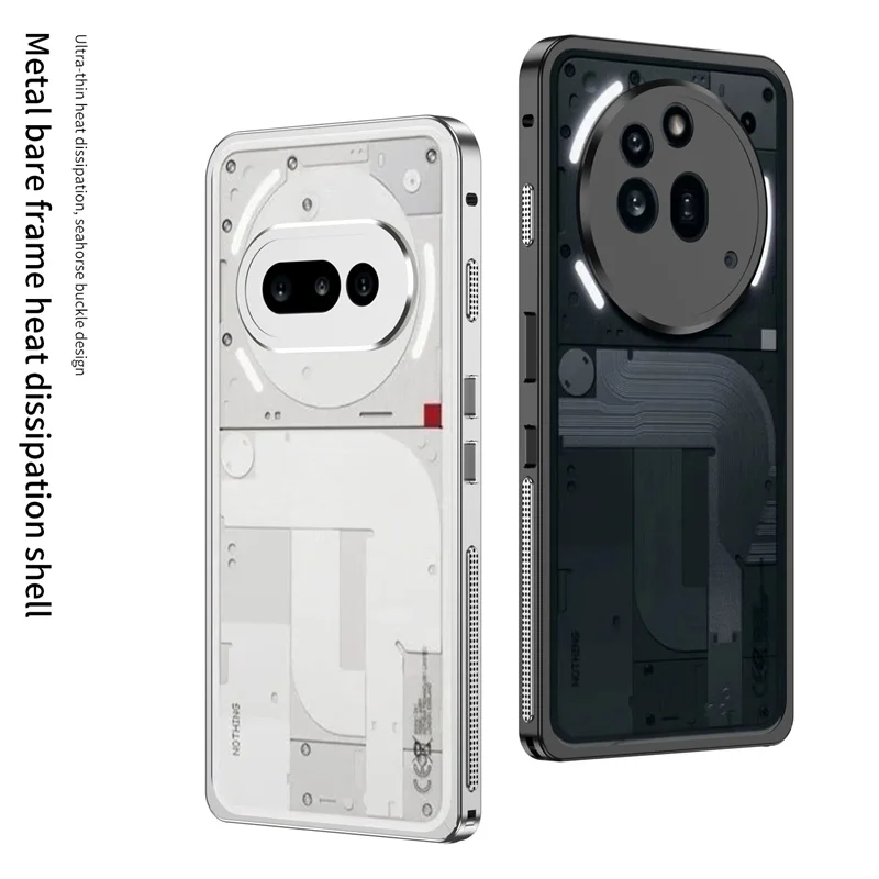 BENTOBEN Custodia Per Nothing Phone 3a Pro Con Mag-Safe – Nero Opaco Traslucido, Antiurto, Magnetica - 3