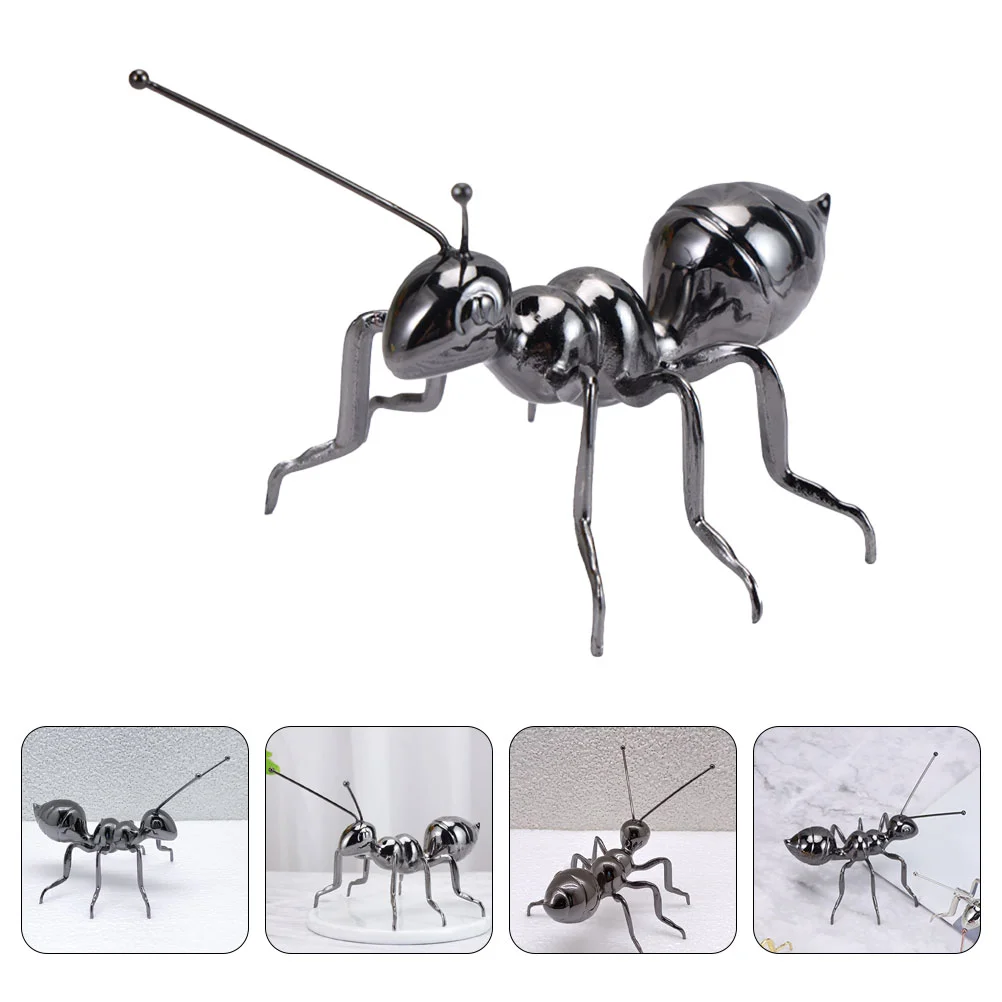 

Decor Metal Ant Figurines Crafts Animal Statue Home Study Room Decoration Book Shelf