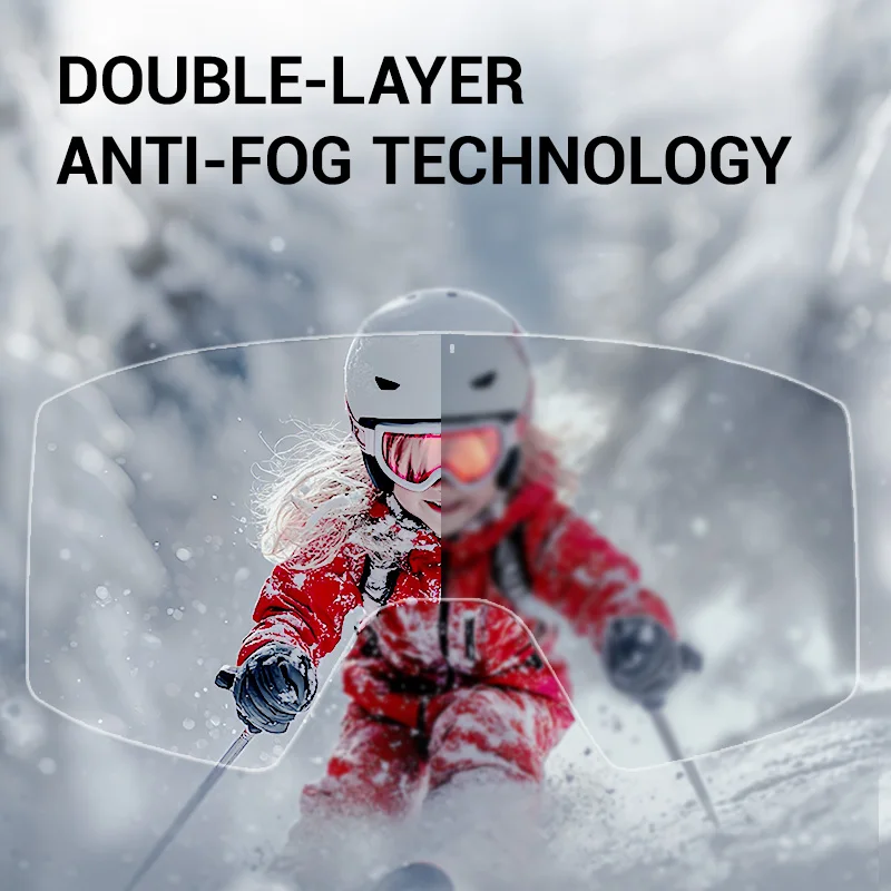 KAPVOE Kids Ski Goggles 4-15 years old Professional Anti-fog Child Snowboard Goggles Double UV400 Kids Skiing Mask Glasses 2