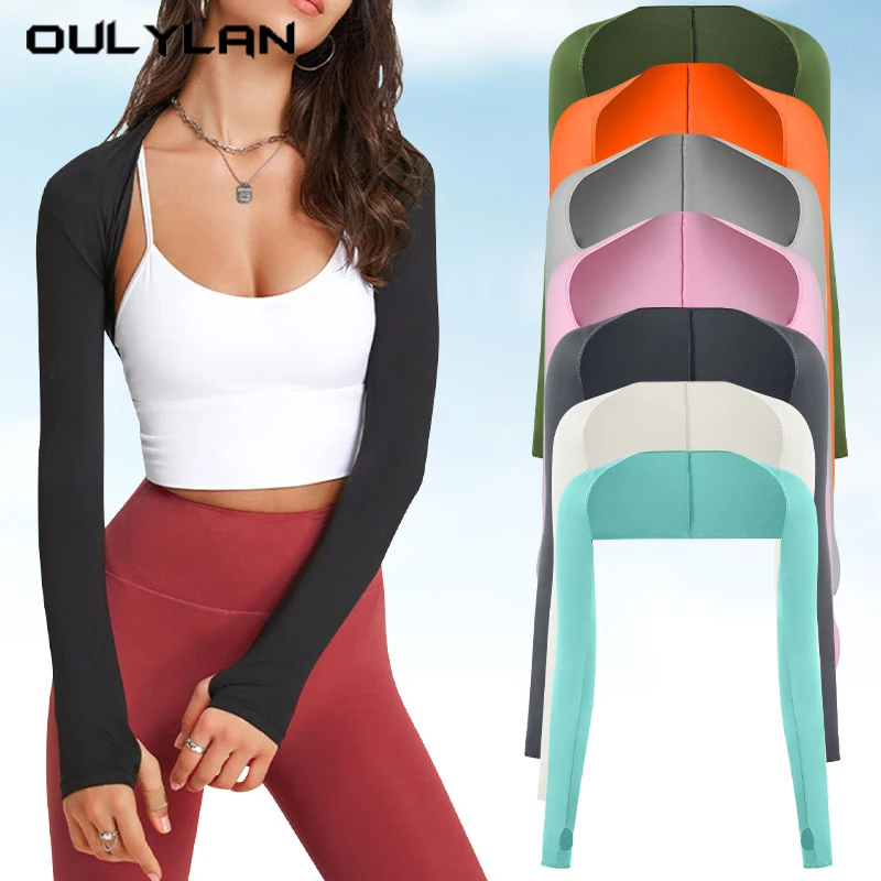 Outdoor Golf Sports Shawl Gloves Women Summer Sun UV Protection Thin Neck Sunscreen Integrated Shoulder Sleeves Cycling Sunshade