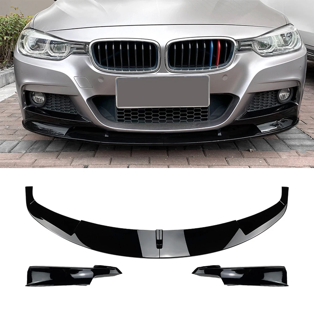 

Car Front Bumper Lip Spoiler Diffuser Splitters Body Kit Aprons Cover Guard Trim For BMW 3-Series F30 F31 M-Tech 320i 2013-2019