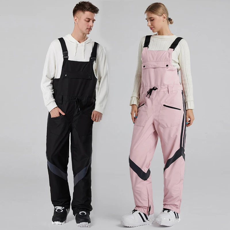 

Suspender Women Man Snow Overalls Outdoor Sport Female Ski Jumpsuit Mountain Woman Snowboarding Costume Waterproof Hiking Pants