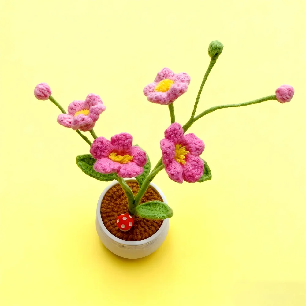 수제 훅 옥살리스 잔디꽃, 도자기 모조 꽃, 홈 데코레이션, 웨딩 데코레이션