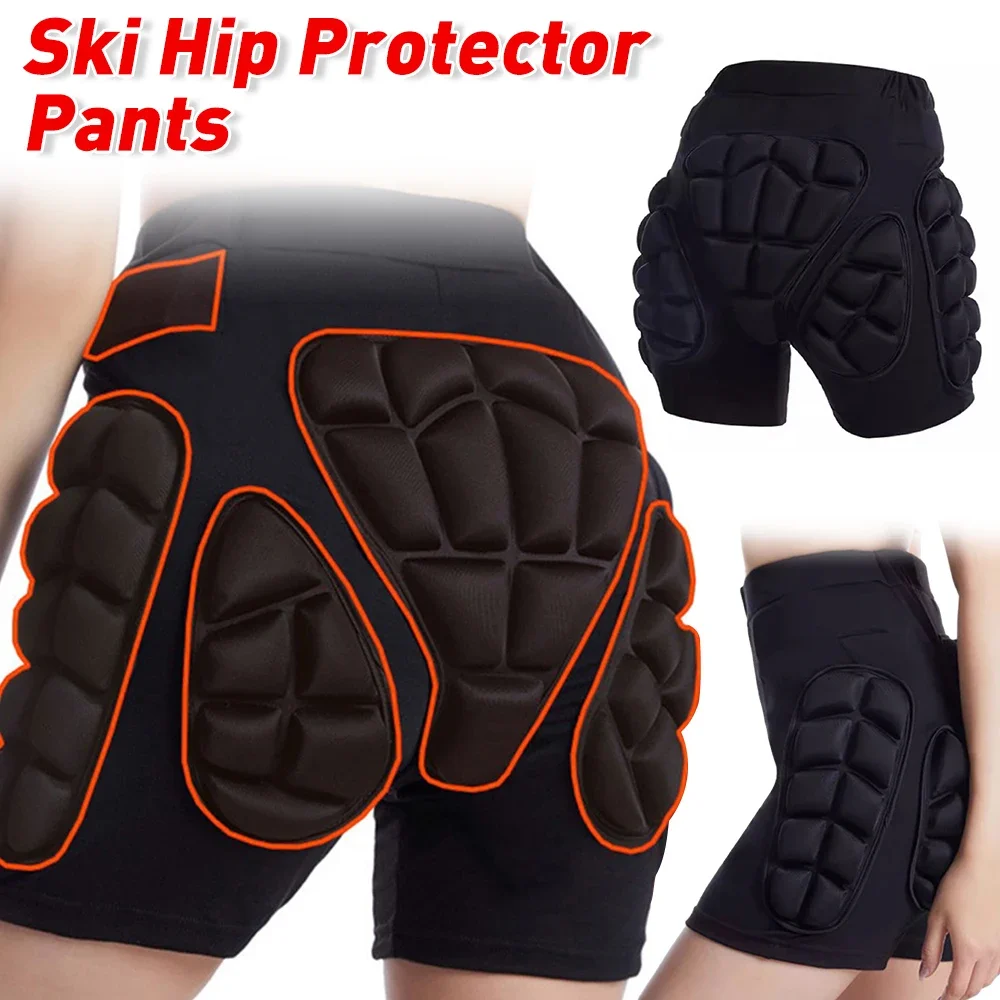 3D Protective Skating Padded Pants Skate Snowboard Sports Hip Padded Shorts Pants Protector Ski Hip Knee Protector