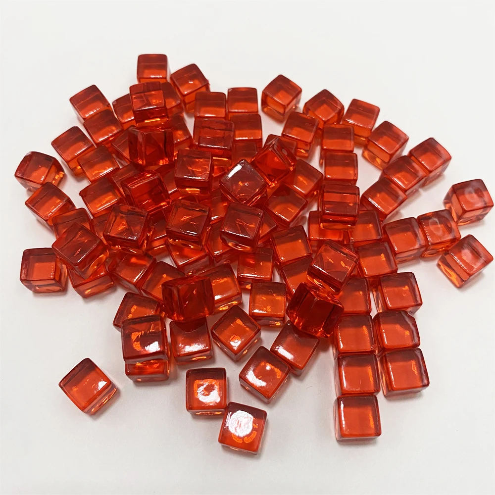 Set of 100 Clear Acrylic Dice