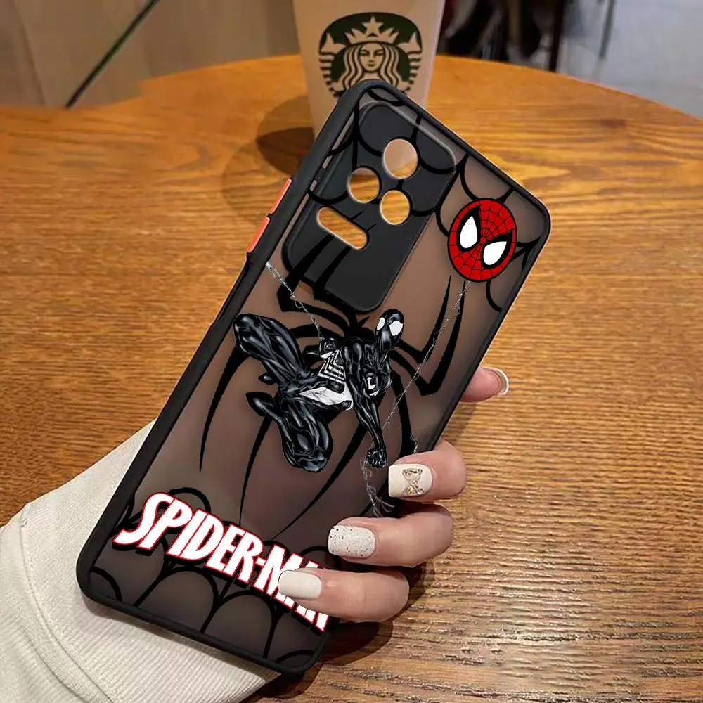 Matte Case for Redmi A1 K50 K40 GAMING K30 K20 10X 10C 10 9C 9T 9A 9 8 7 PRO 4G 5G Case Funda Capa Shell Marvel Spider-Man Combo
