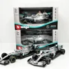 Bburago 1:43 Mercedes Benz 2019 W10 F1 Formula Static Die Casting Alloy Model Racing Car # 44 # 77 Collection Gift Toy 6