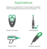 Ally 1.2V 2200mAh NiMH Rechargeable AA Battery Flat Top with Tabs for Shavers, Trimmers, Razors, and More 4