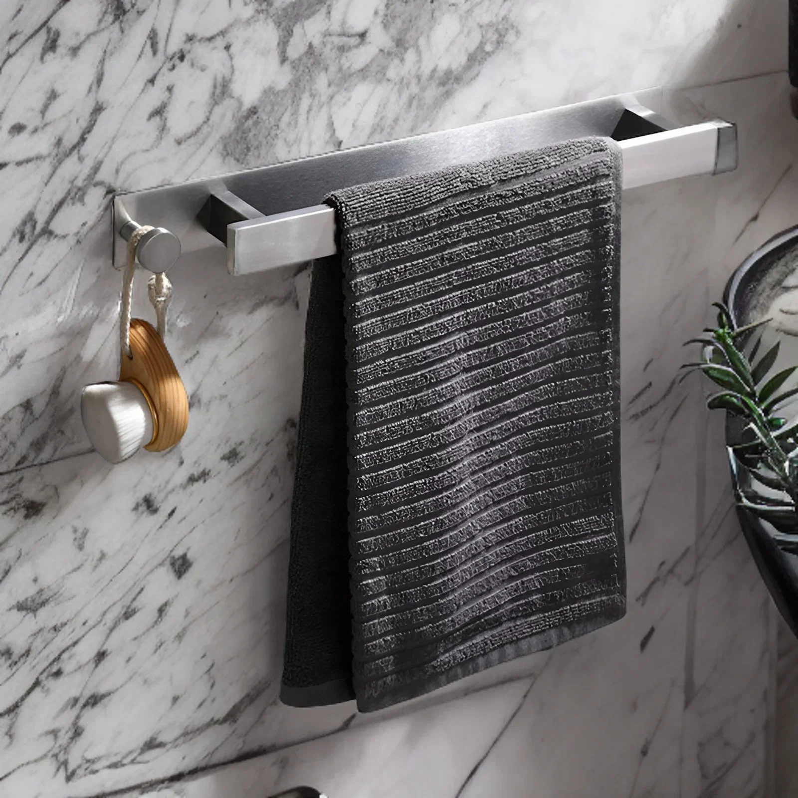 

304 stainless steel towel rack without punching bathroom single pole bathroom hardware towel rack towel rod