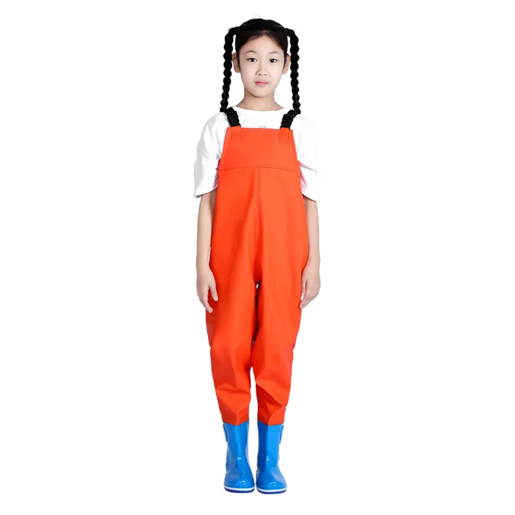 Comfortable Kids Waders Boots Youth Fishing Waders Waterproof With Boots Hunting Raincoats Watersuits Rain Trou