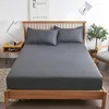 85% Cotton Bed Sheet with Elastic Band Replacement Fitted Bed Sheet Eur Mattress Protective Cover 135/140/160  Double Linens 1