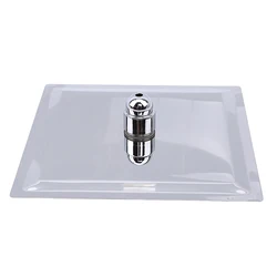 Premium Stainless Steel Ultra-Thin Waterfall Rainfall Shower Heads - Square/Round Design - 15cm (Square)