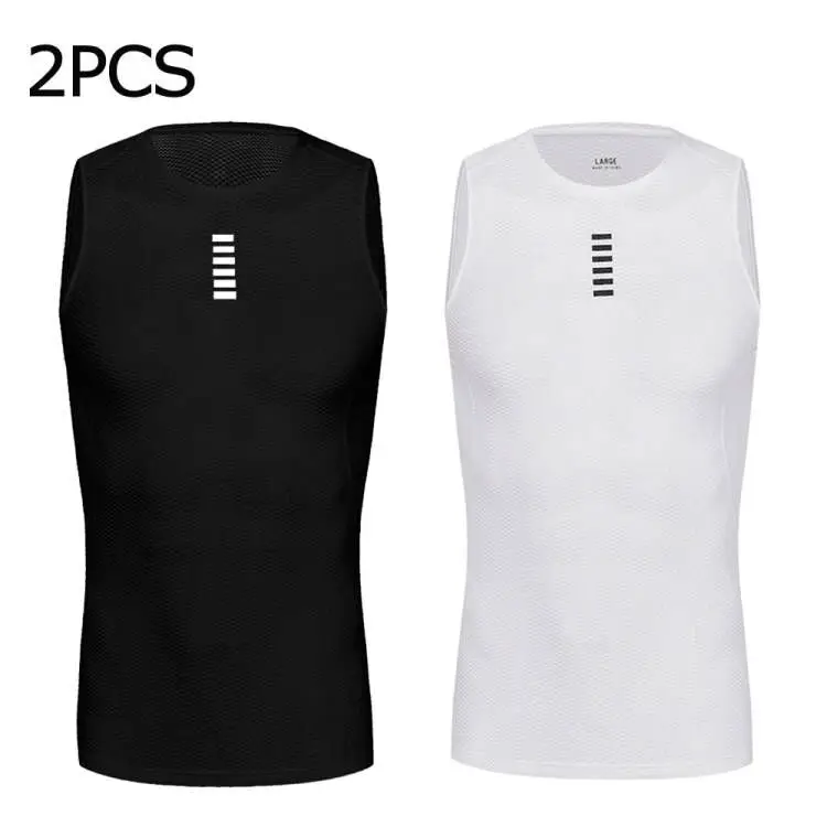 thumbnail image 1 of YKYWBIKE - Camiseta interior de ciclismo sin mangas de secado rápido para hombre, camiseta interior de compresión para ciclismo de montaña, 1 of 5