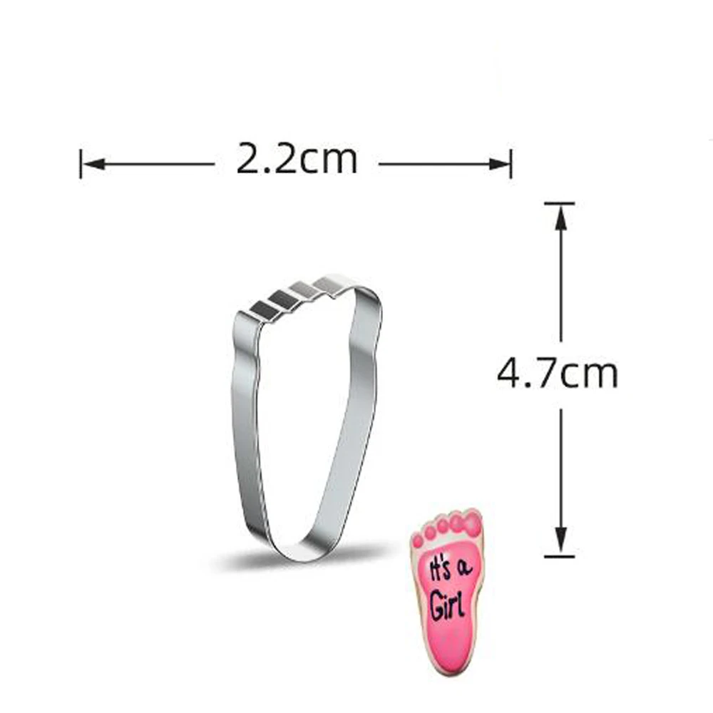 Baby Foot Stainless Steel Cookie Cutter 2pcs patisserie reposteria Biscuits Mould Pastry Shop Sugarcraft Fondant Cake Decor Tool