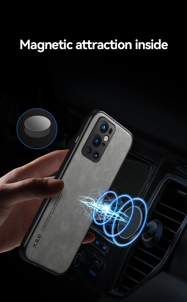 galaxy z flip3 5g case Luxury Leather Silky Feel Phone Case For One Plus 7 7Pro 7T 7TPro 8 8Pro 8T 9 9Pro Nord Car Magnetic Cover z flip3 case