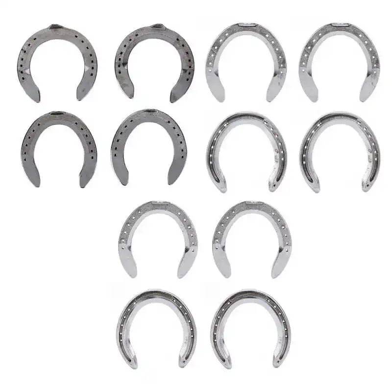 Horseshoes, 4pcs Aluminum Alloy Horse Shoes, Horse Riding Tool Horseshoe Kit for Horseshoe Palms for Indoor or Outdoor(no 4)