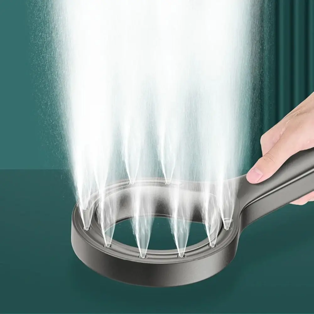 Description Picture 6 of itemHandheld Spray Shower Head Single Mode Big Panel Booster Mixer Household Spa High Pressure Shower Hollow Shower Nozzle