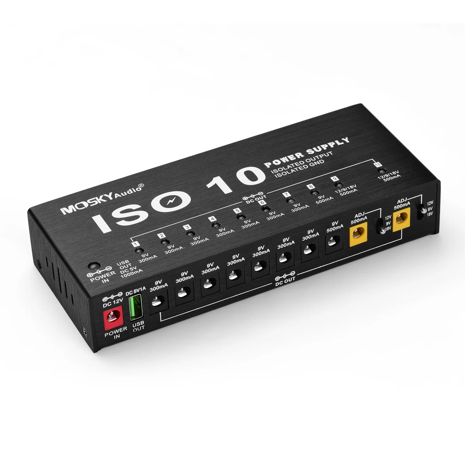 Mosky ISO 10 パワーサプライ MOSKY ISO-10 Portable Guitar Effect Power Supply Station 10