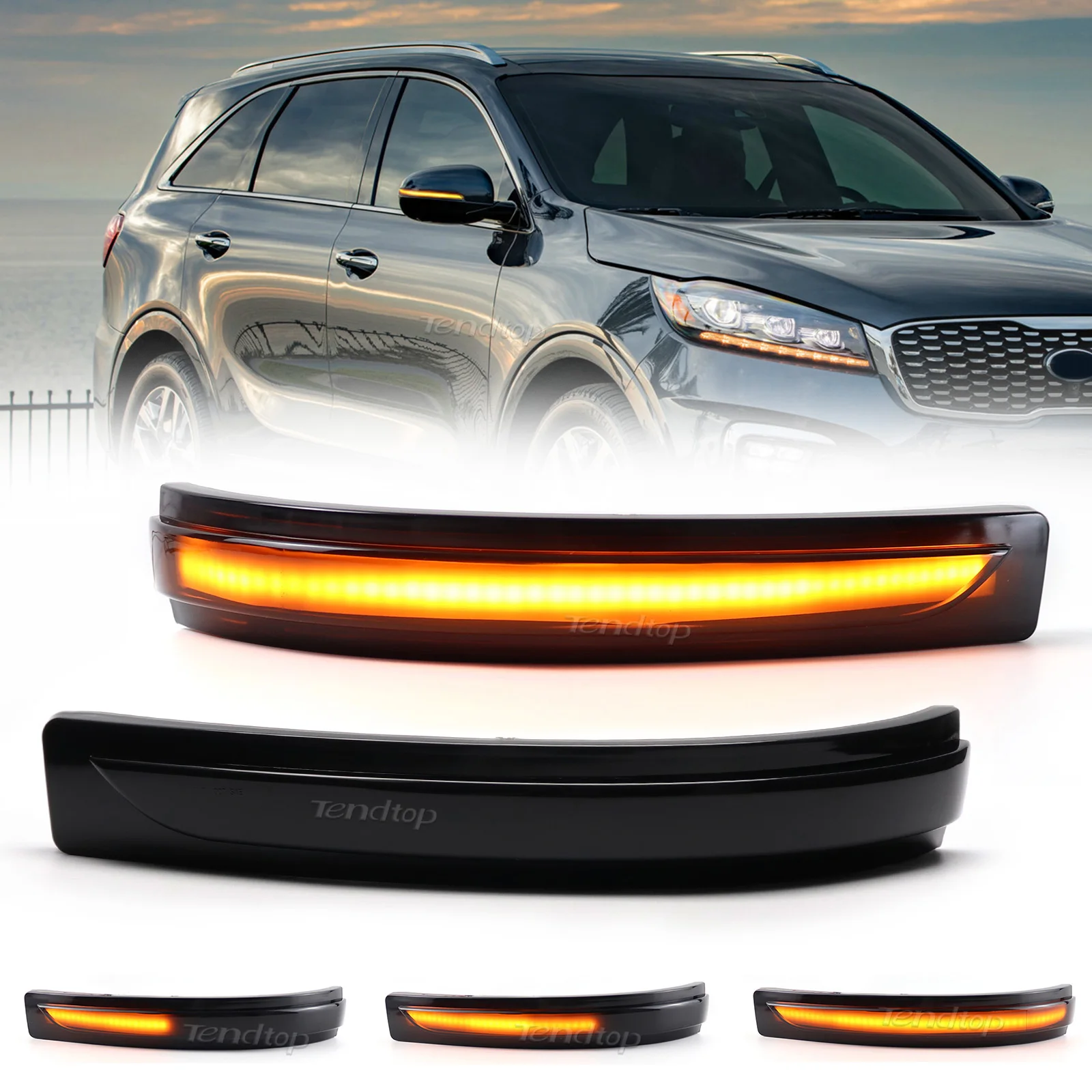 

2 шт., дымчатый индикатор поворота для Kia Sorento 2016 2017 2018 2019