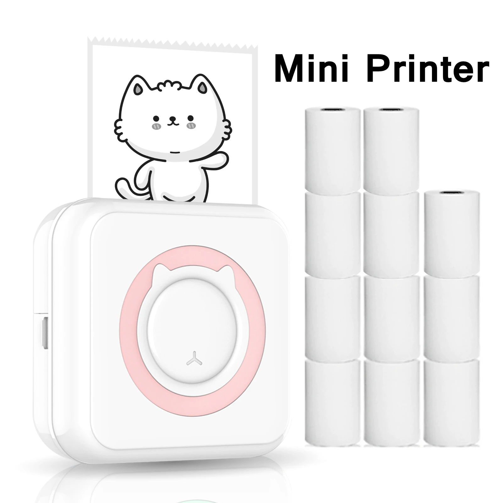 pocket sticker printer Mini Portable Printer Machine Labeling Thermal Sticker Label Maker Photo Printer for Phone Wireless Bluetooth Fast Printing Home best small photo printer