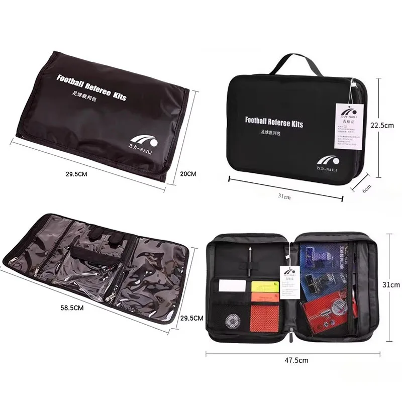 Football Referee Bag Set Professional Soccer Wallet For Referee Equipment Portable Sports Football Match Kit Accessories