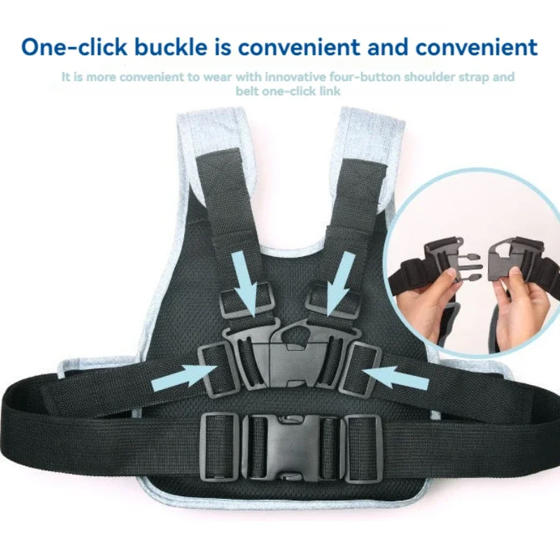 Kids Safety Harness Child Motorcycle Safety Harness Storage Bag Adjustable Breathable Shoulder Straps For Children Kids Motorbike Seat Belt
