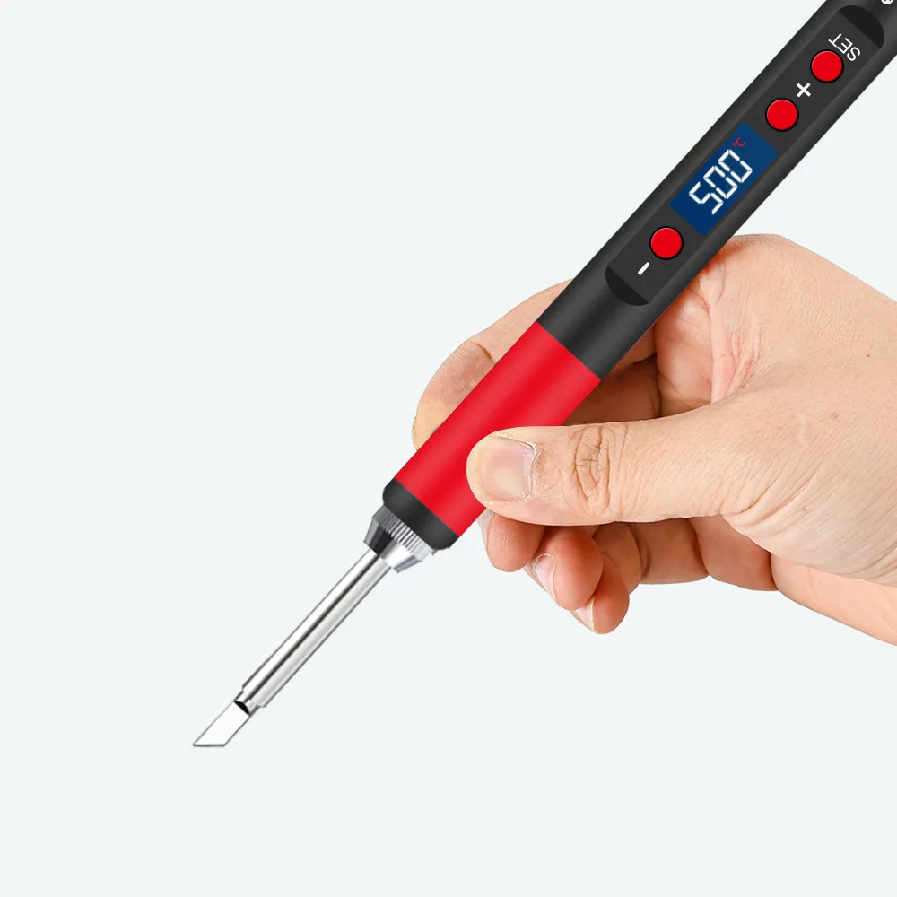 T65 Portable Soldering Iron 9-20V 65W 180-500°Adjustable Temperature DIY weld Re